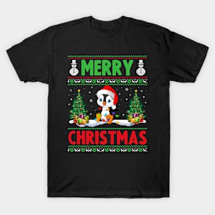 Funny Penguin Animal Lover Xmas Lighting Penguin Christmas T-Shirt